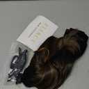 Clip in Hair Extensions, 6 PCS Natural & Soft Hair & Blends Well Lonng Wavy Hairpieces(20inch, 6pcs, Black&Dark mix light brown)
