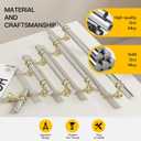 Rergy Cabinet Handles Drawer Pulls and Knobs, 5 Pack Brushed Nickel and Gold 4 inch Hole Center, Kitchen Hardware for Dresser Handle Zinc Alloy Furniture Pull