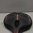 BUCKLOS Wide Bike Seat for Men Women Ebike Seats Comfort Extra Large Comfortable Bicycle Seats Saddle for Ebike/Crusier/Exercise/Peloton Bike (W12.7"-Oversized comfy rides-Red)