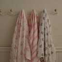 GLLQUEN BABY Muslin Swaddle Blankets 4-Pack Breathable Receiving Blankets (35" x 40") Soft Baby Blankets for Girls and Boys Newborn Essentials Muslin Burp Cloths Swaddle Wrap Baby Gift (Flower)