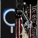DJSOK Case for iPhone 17,Compatible with MagSafe,Anti-Scratch Shockproof Case,Classic American Flag 1776 We The People