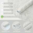 Vintage Peel and Stick Wallpaper for Bedroom Beige Leaf Self-Adhesive