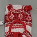 KYEESE Dog Christmas Pajamas, Soft Fleece Winter Dog Pajamas for Small Dogs, Warm Holiday Pet Onesie with Snowflake Design, Lightweight Pet Clothes, Cozy Xmas Outfit Jumpsuit, Medium (Medium (11-15LBS))