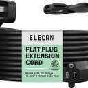 Elecan 45 Angle Flat Plug Power Extension Cord 20 Ft, Seamless One-Piece Molded Low Profile 3 Prong 16 AWG Grounded Wire Electric Cable for Home Office Appliance,13A 125V 1625W,SVT-ETL with Organizer