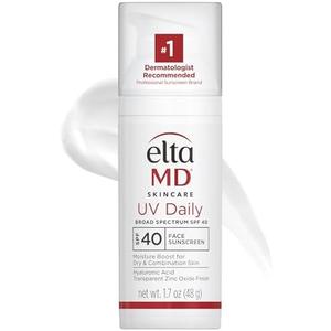 EltaMD UV Daily SPF 40 Face Sunscreen Moisturizer, Moisturizer for Face with SPF, Great for Dry, Combination, and Normal Skin