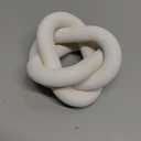 Yalikop 3 Link Wood Knot Decor Rustic Home Dcor Accents Hand Carved Coffee Table Decoration, Boho Chain Link Decoration, Modern Shelf, Rustic Objects for Home Living Room Bedroom(White)