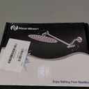 NearMoon Rain Shower Head with 11'' Adjustable Arm, High Pressure Stainless Steel Rainfall Shower, Ultra-Thin Design - Pressure Boosting (8 Inch, Nickel)