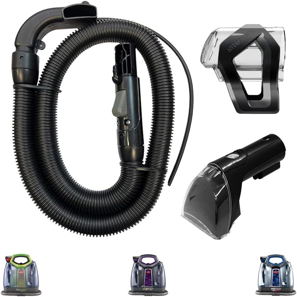(Upgraded 2025) Flexible Replacement Hose with 3" Tough Stain Brush & Self-Cleaning Tool for Bissell Little Green & SpotClean Carpet Vacuum Cleaners, Fits Models 2694, 2513, 5207, 4720M Series & More
