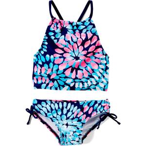 Kanu Surf Girls Daisy UPF 50 Beach Sport Halter Tankini 2-Piece Swimsuit 12