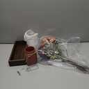 3 Pcs Fall Thanksgiving Mason Jar Centerpiece Table Decorations Thanksgiving Faux Kiku Flowers with Wood Tray and LED Light for Dining Room Kitchen Living Bathroom Table Decor