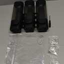 Shampoo and Conditioner Dispenser, Shower Soap Dispenser Wall Mounted, Refillable Shampoo and Conditioner Bottles for Bathroom Hotel Large Capacity(Black) (3 chamber)