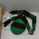 4.2Ft Giant Spider Halloween Decorations Outdoor 52" Light Up Spider with 90 LED Lights for Front Yard, Porch, Garden, Lawn, Halloween Party (Green) (Zz-002)