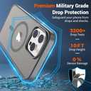 SUPFINE Magnetic for iPhone 13 Pro Case (Compatible with MagSafe) (Military Grade Drop Protection) Slim Translucent Matte Shockproof with Anti-Fingerprint Phone Case,Gray