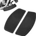 PBYMT Front Footboard Rubber Insert Rider Footboard Floorboard Foot Peg Footrest Pad Compatible for Harley Touring Softail Road King Electra Glide 1986-Later
