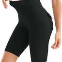 3 Pack Women Biker Shorts with Pockets High Waisted Yoga Shorts (M)