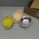 2 Pack Stainless Steel Snack Cups for Toddlers Spill Proof, Toddler Snack Containers with Spill-Proof Silicone Lids & Handles, Dishwasher Safe Perfect for Mess-Free Snacking (Yellow+ Beige)