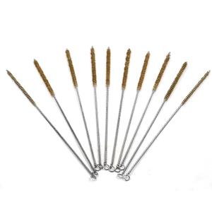 Driak 10 Pcs 6mm Diameter Brass Wire Tube Brush Cleaning Tool 30cm Length