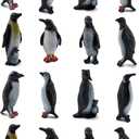 16Pcs Plastic Penguin Figurines, Cute Ocean Animal Penguin Figure Model Toys for Kids Children  Realistic & Detailed