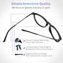 Blue Light Glasses for Woman Men, Anti Glare Eye Strain Computer Glasses (Black)