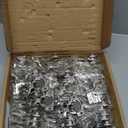 Ravinte 60 Pack (30 Pairs) 1/2 Inch Overlay Soft Close Hinges for Kitchen Cabinets - Satin Nickel Hidden Concealed Hinge, Stainless Steel, Self Closing