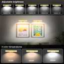 4Pack Wireless Picture Light with Remote,Battery Operated Wall Sconces for Wall Decor,3 Color Timer&Dimmable Paintings Light LED Art Display Lamp Picture Frame Light for Artwork Posters Gallery-Gold