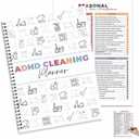 PGJ ADHD Cleaning Planner for Adults  Undated Daily, Weekly & Monthly Cleaning Schedule & Checklist  Household Chores Organizer Notebook for Home Management, Routine Tracking Family Cleaning Tasks