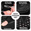 MhIL Workout Gloves for Men Comfortable Gym Gloves for Men with Enhanced Grip for Safety and Hand Protection Weight Lifting Protection with Wrist Wraps Support for Performance Boost and Style