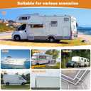 RV Roof Tape with Roller, 4 Inch x 50 Feet Sealant Repair Tape, UV Resistant & Weatherproof for RV Repair, Camper, Trailer, Boat Sealing, Leaking Roof, Window (White)