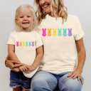 LOTUCY Mom and Son Matching Outfits Mama and Mama's Litter Man Print Shirts Cute Mom and Son Valentine's Gifts (XL)