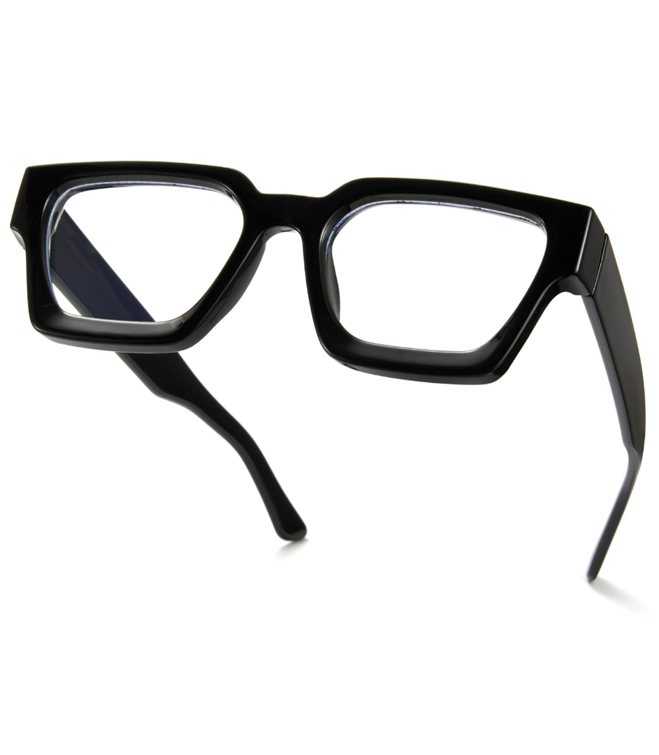 livho Oversized up to 99% Blue Light Blocking Glasses for Woman - Rectangle Fashion Glasses for Computer, Chic Preppy Frame