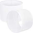 White Lamp shades Set of 2, Drum Tall LampShades 13" Top x 13" Bottom x 10" Height, Lamp Shades for Table Lamps & Floor Lamps & Bedside Lamps Replacement, Natural Linen Lampshades Easy Assembly