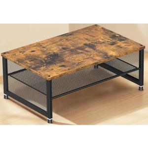 ECOLOVI 2-Tier Computer Monitor Stand Riser, Desk Organizer for Monitor, Printer & Laptop Stand, Desktop Workspace Organizers for Office Supplies(Brown)