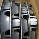 15-Inch UV Painted Universal Flat Hubcaps -002 Style Black & White