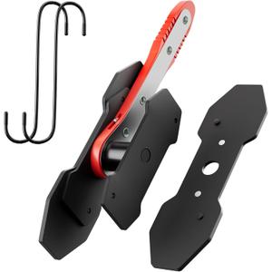 Brake Caliper Compression Tool, Caliper Piston Compressor Tool With Additional 2 pcs Large Steel Plate and 2 Hooks, 360Adjustable Brake Caliper Tool for Single Twin Quad Piston Calipers (Red)