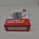 QPAU Inflatable River Tube, 0.4 mm Thickened Puncture-Resistant Heavy Duty River Float, River Raft with Ergonomic Backrest, Mesh Bottom & 2 Cup Holders for Family Friends Lake Float