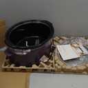 bella 6.0 Qt Programmable Slow Cooker, Ceramic Nonstick Coating, Adjustable Temperature & Cooking Times, Dishwasher Safe Stoneware Pot & Tempered Glass Lid, Tangle Free Cord Wrap, Plum