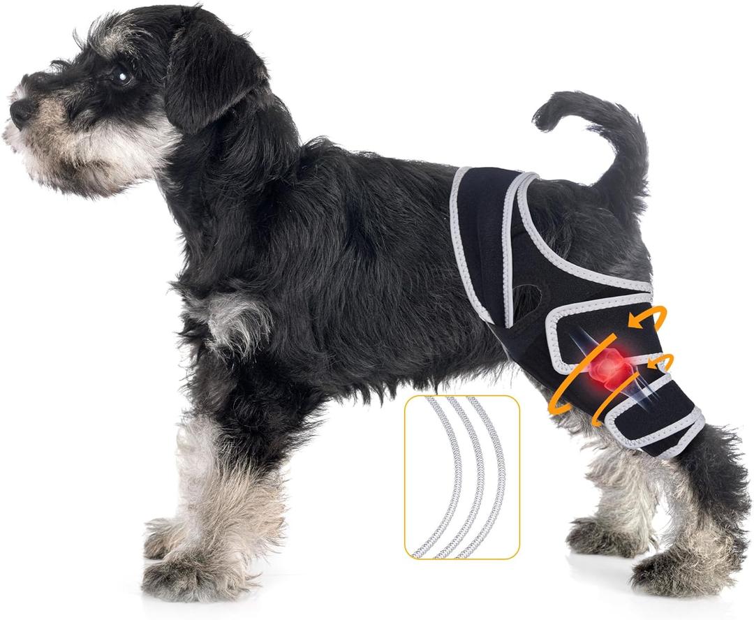 Dog Knee Brace for Acl Injury Recovery, Adjustable Support for Joint Pain and Mobility, Suitable for Front or Rear Legs, Helps Stabilize Ligaments and Improve Daily Activity, Small