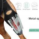 Dog Knee Brace for Torn ACL Hind Leg, ACL Brace for Dogs Rear Leg, with Side Stabilizers Strong Support to Reduce Joint Pain and Muscle Sore for Back Leg (XS)