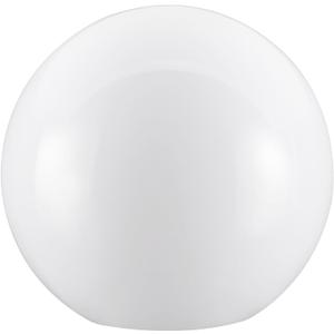 Aspen Creative 28002-31, 7-3/4" White Acrylic Replacement Lamp Post Globe with 3-3/4" Neckless Opening