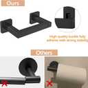 FEILERN Toilet Paper Holder, 2 Pack Wall Mounted Post Pivoting Square Tissue Holders Roll Holder Hangers for Bathroom, Commercial Toilet Paper Dispenser, Matte Black
