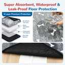 BAEJMJK Washable Dog Pee Pads 4-Layer Super Absorbent Puppy Training Pads Waterproof Non-Slip Leak-Proof Reusable Mats for Potty, Crate, Playpen & Travel(18"x24",Gray 2-Pack)