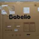 Babelio Baby Gate for Stairs, Kitchen & Doorways, 26-43" W 28" H No Bottom Bar| Easy Installation| One-Handed Operation| Auto-Close| Hardware Mount (Drill Needed) Safety Dog/Pet Gate Indoor (White)