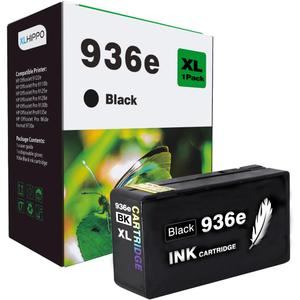 936XL Black Replacement for HP 936 Black Ink Cartridge for HP Printers 9125e 9120e Series, for 936 Series HP936 936e Black Ink, Work for OfficeJet Pro 9130e 9135e 9730e 9120 9130 (Pack of 2 * 936 e BK)