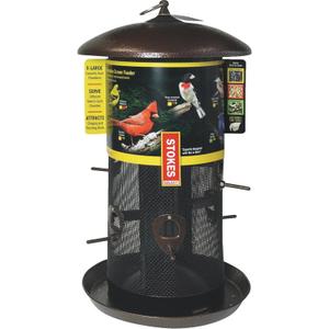 Stokes Select Wild Bird 12 lb. capacity Metal Screen Tube Seed Feeder 12 ports