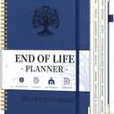 End of Life Planner, Spiral Estate Planning Organizer with Tabs for Senior, I'm Dead Now What Planner for Final Arrangements & Important Affairs with Large Print, 7.9"x10.4", Blue