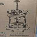 Baby Walker with Wheels, Music & Brakes - Anti-Rollover Walker for Babies 6-12 Months, Adjustable with Foot Pads/Handles, White And Black