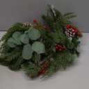 DR.DUDU Christmas Garland Decorations, 6FT Garlands with Lights Timer Indoor Decoration Pre-Lit Green Garland with Pine Cones Red Berry for Mantle Outdoor Fireplace Stairs Holiday Winter Decor