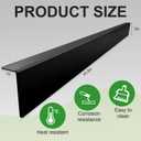 304 Stainless Steel Universal Stove Gap Filler Panel - 35.8“ × 3” × 1" Built-in Stove Rear Gap Filler Kit. Easy-to-install splash guard gap cover for microwave/oven/stove/cooktop.