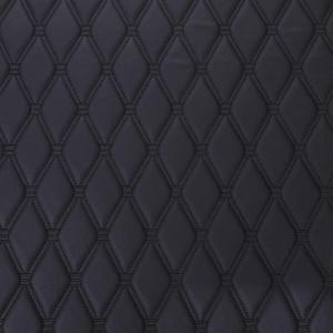 Quilted Foam Vinyl Fabric Faux Leather Thick Sponge Backing DIY Upholstery headboard Car Headliner Furniture, 39" x 60", Diamond 2" x 3" (Black)