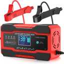 YONHAN Battery Charger 10-Amp 12V and 24V Fully-Automatic Smart Car Battery Charger, Battery Maintainer Trickle Charger, and Battery Desulfator with Temperature Compensation